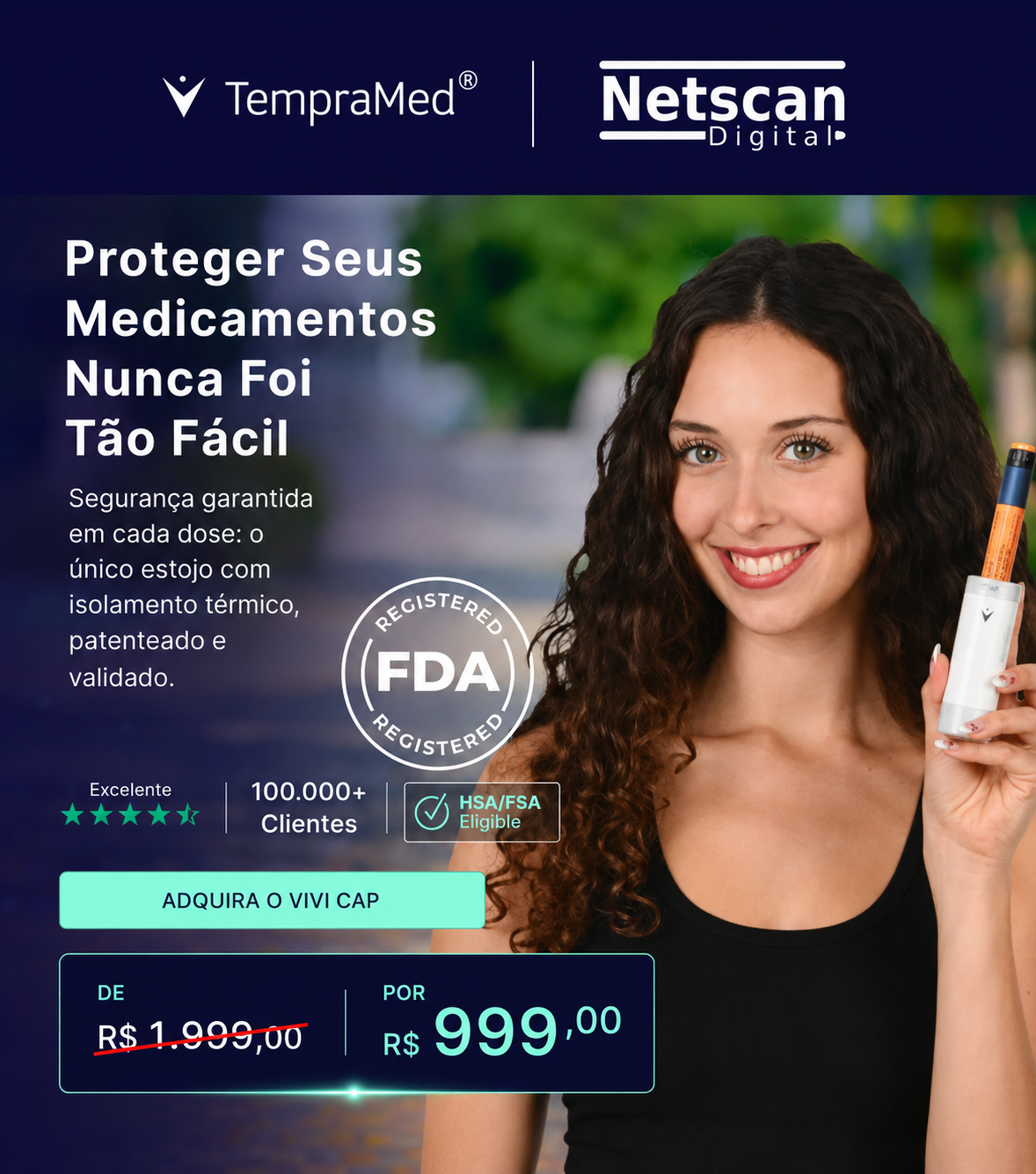 Proteger seus mediamentos nunca foi tão fácil, segurança garantida em cada dose: o único estojo com isolamento térmico, patenteado e validado